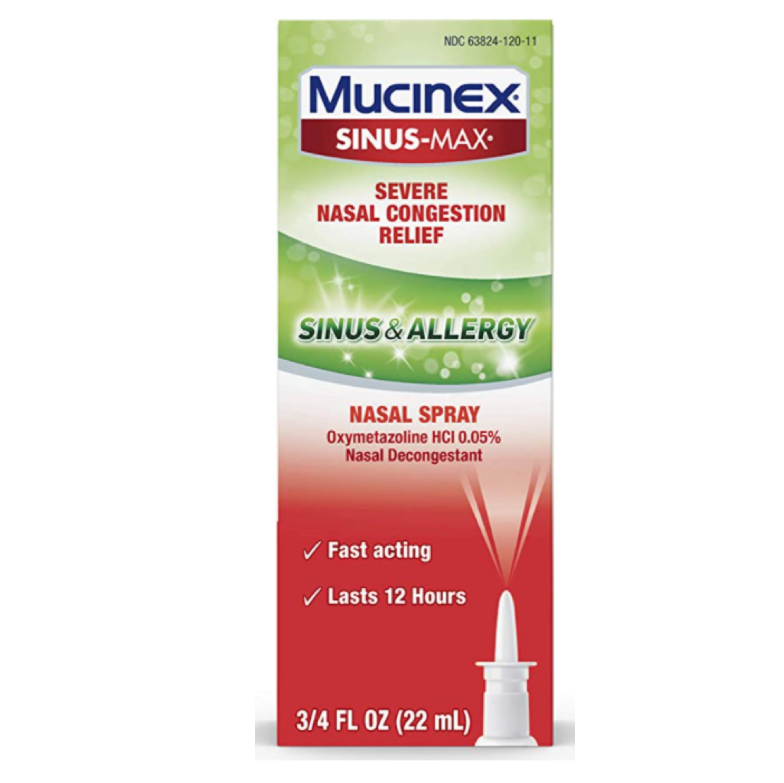 Mucinex Sinus-Max Nasal Spray for Sinus & Allergy (.75 oz Bottle)