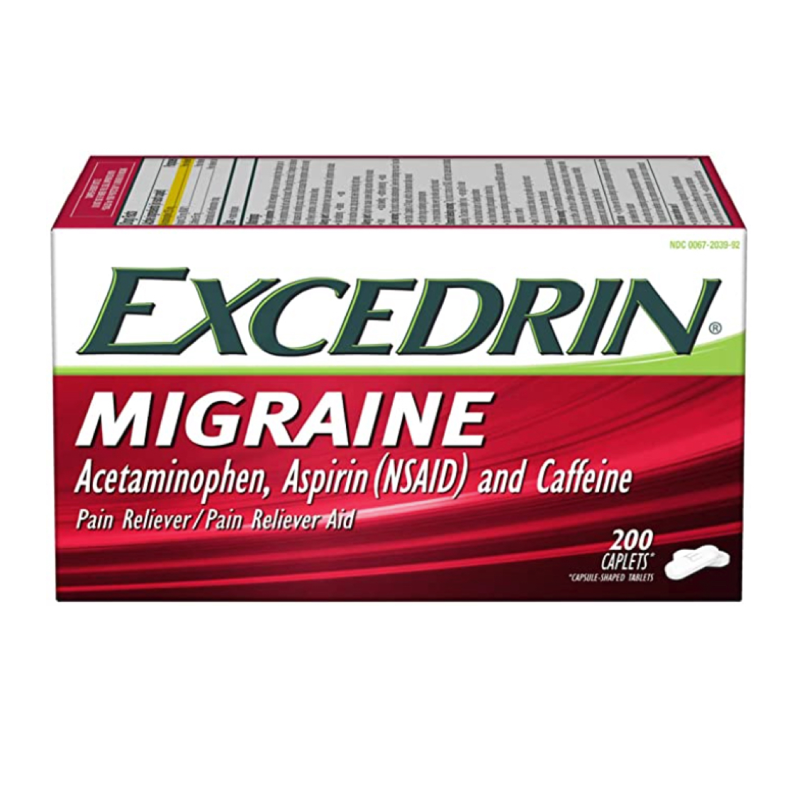 Excedrin Migraine Caplets for Migraine Pain Relief, 200 count