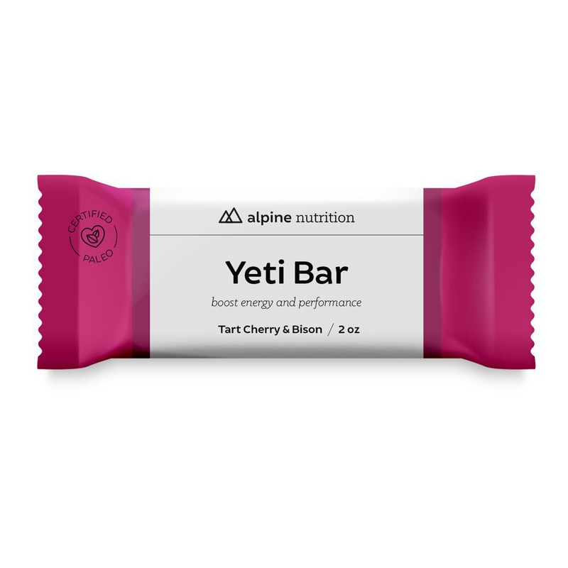 YetiBar Tart Cherry/Bison Paleo, 2oz bar image number null