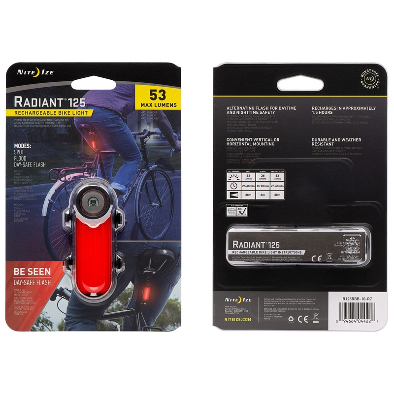 Nite Ize Radiant 125 Rechargeable Bike Taillight image number 3
