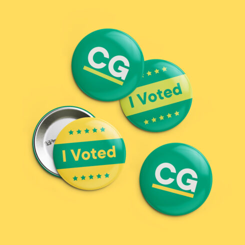 Rocking our vote for a political action group’s dynamic new identity.