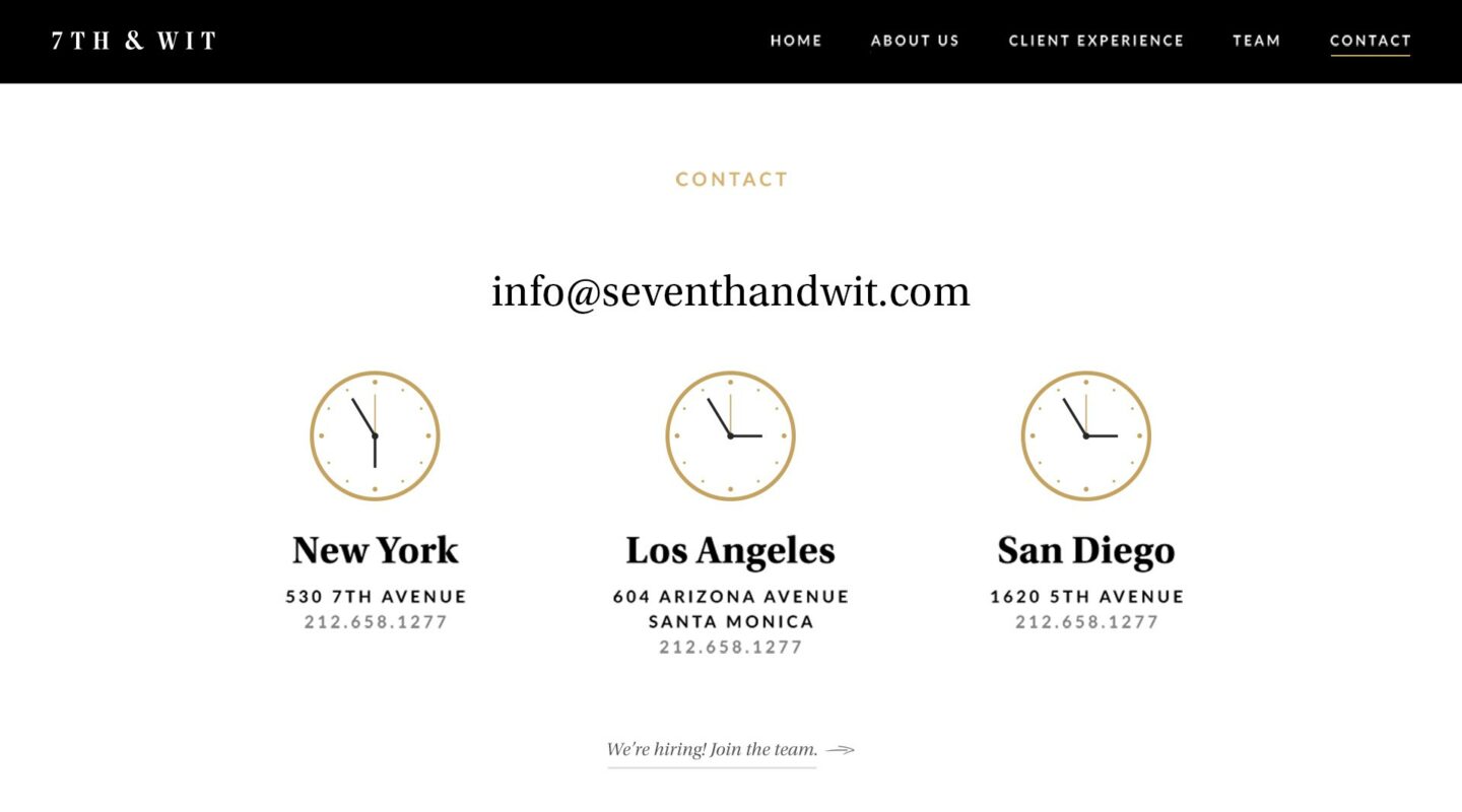 Seventh and Wit website