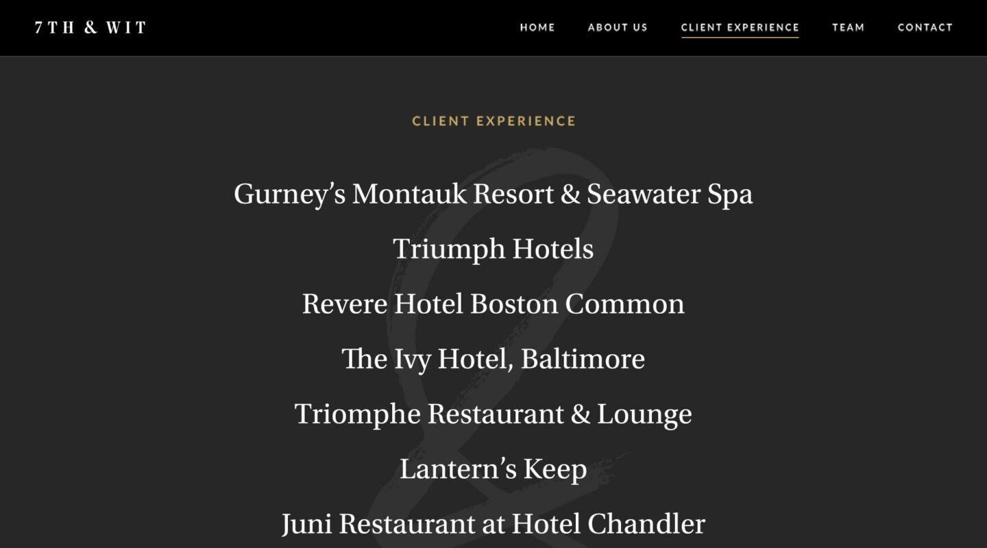 Seventh and Wit website