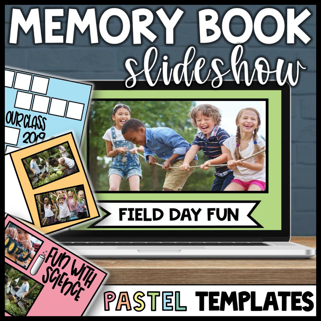 pastel classroom digital memory book slideshow