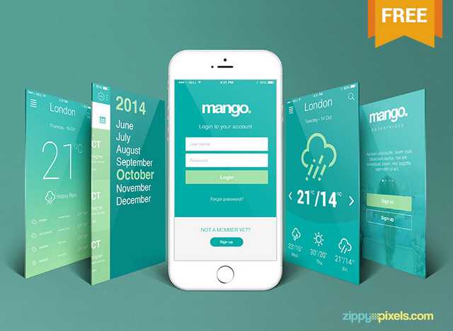 perspective screens for app