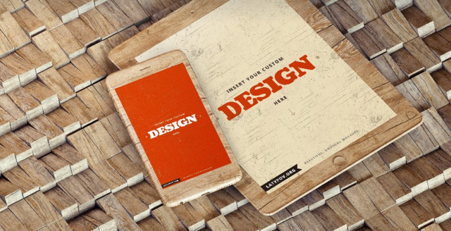 wooden mockup