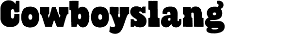 Cowboyslang Clarendon serif font