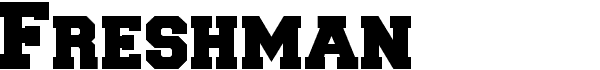 Freshman free slab serif font