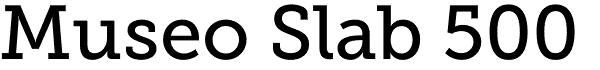 Museo Slab slab serif font