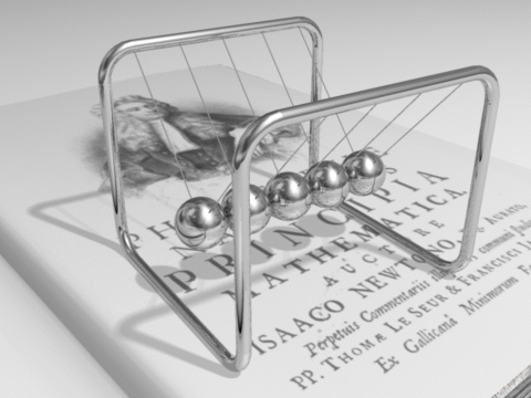 animated GIF newton's cradle