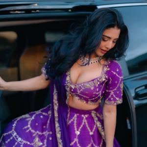 Actress Daksha Nagarkar Stuns in Elegant Purple Ethnic Outfit | Latest Photos