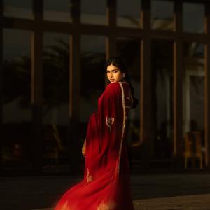 Actress Dushara Vijayan Stuns in Traditional Red Saree | Latest Elegant Photos
