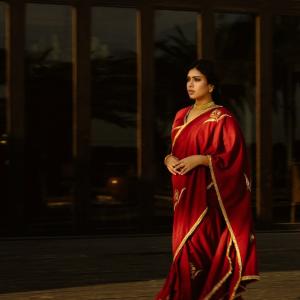 Actress Dushara Vijayan Stuns in Traditional Red Saree | Latest Elegant Photos