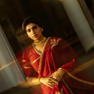 Actress Dushara Vijayan Stuns in Traditional Red Saree | Latest Elegant Photos