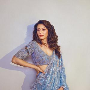 Actress Hansika Shines in a Stunning Blue Sequined Saree | Latest Photoshoot