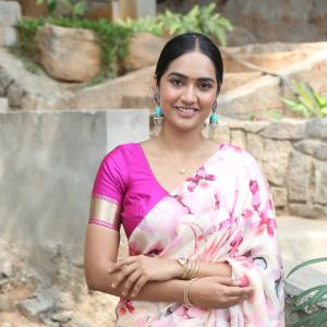 Actress Kajal Chowdhary Looks Elegant in Pastel Floral Saree | Latest Photoshoot