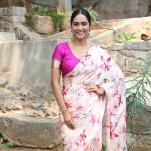 Actress Kajal Chowdhary Looks Elegant in Pastel Floral Saree | Latest Photoshoot