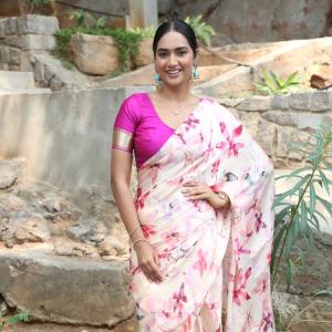 Actress Kajal Chowdhary Looks Elegant in Pastel Floral Saree | Latest Photoshoot