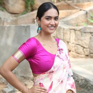 Actress Kajal Chowdhary Looks Elegant in Pastel Floral Saree | Latest Photoshoot