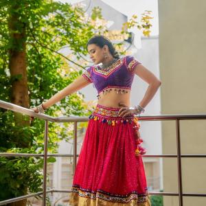 Actress Hebbah Patel Dazzles in Vibrant Traditional Outfit | Latest Photos