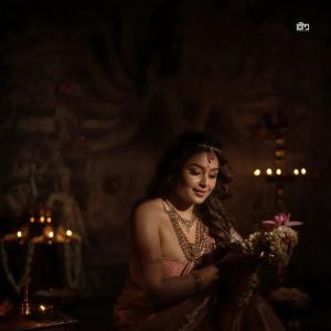 Actress Mokksha in Traditional Pink Saree | Elegant and Divine Photos