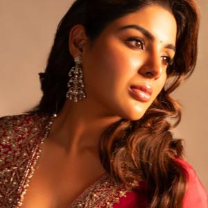 Actress Samyukta Menon Stuns in Elegant Red Saree | Latest Fashion Look