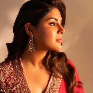 Actress Samyukta Menon Stuns in Elegant Red Saree | Latest Fashion Look