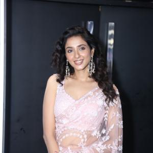 Actress Riya Suman Looks Elegant in Pink Embroidered Saree | Latest Photos