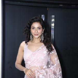 Actress Riya Suman Looks Elegant in Pink Embroidered Saree | Latest Photos