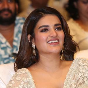 Actress Nidhi Agerwal Dazzles in Embroidered Pastel Green Saree | Latest Photos