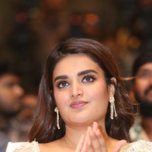 Actress Nidhi Agerwal Dazzles in Embroidered Pastel Green Saree | Latest Photos