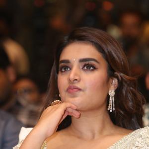 Actress Nidhi Agerwal Dazzles in Embroidered Pastel Green Saree | Latest Photos