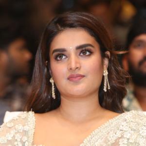 Actress Nidhi Agerwal Dazzles in Embroidered Pastel Green Saree | Latest Photos