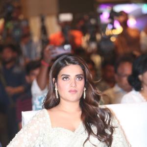 Actress Nidhi Agerwal Dazzles in Embroidered Pastel Green Saree | Latest Photos