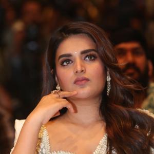 Actress Nidhi Agerwal Dazzles in Embroidered Pastel Green Saree | Latest Photos