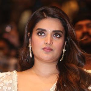 Actress Nidhi Agerwal Dazzles in Embroidered Pastel Green Saree | Latest Photos