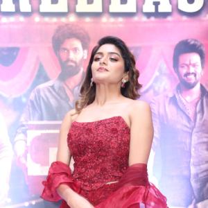 Actress Aditi Shankar Stuns in Red Gown at Film Promotion Event – Latest Photos
