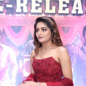 Actress Aditi Shankar Stuns in Red Gown at Film Promotion Event – Latest Photos