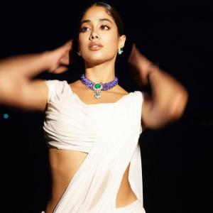 Actress Janhvi Kapoor Stuns in White Outfit at Evening Event | Glamorous Photos