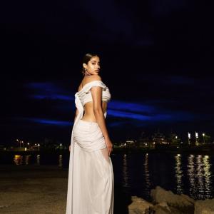 Actress Janhvi Kapoor Stuns in White Outfit at Evening Event | Glamorous Photos