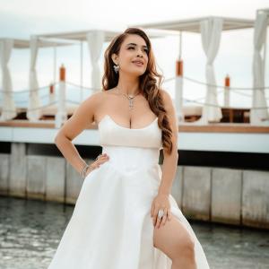 Actress Neha Malik Dazzles in White Gown | Latest Photos