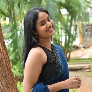 Actress Brigida Saga Looks Elegant in Navy Blue Saree | Latest Look