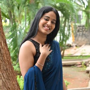 Actress Brigida Saga Looks Elegant in Navy Blue Saree | Latest Look