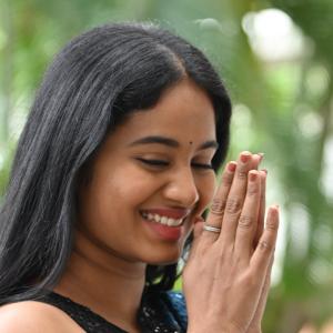 Actress Brigida Saga Looks Elegant in Navy Blue Saree | Latest Look