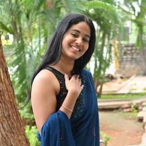 Actress Brigida Saga Looks Elegant in Navy Blue Saree | Latest Look