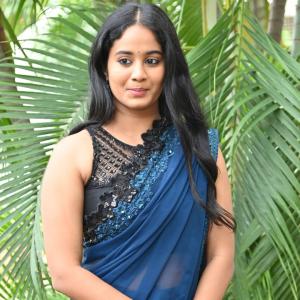 Actress Brigida Saga Looks Elegant in Navy Blue Saree | Latest Look