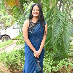 Actress Brigida Saga Looks Elegant in Navy Blue Saree | Latest Look