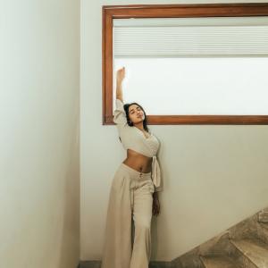 Trending Now: Actress Shivathmika’s Wrap Top & Wide-Leg Pants Ensemble