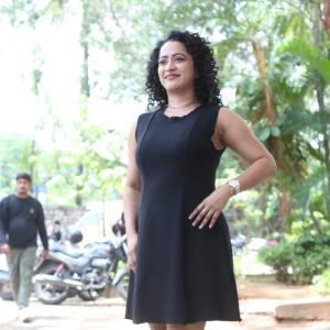 Actress Shruti Shetty Glows in Elegant Black Sleeveless Dress