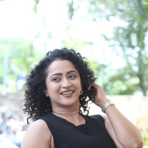 Actress Shruti Shetty Glows in Elegant Black Sleeveless Dress